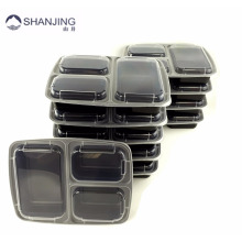 Envases de almacenamiento de alimentos de 3 compartimentos con tapa resistente a fugas, recipientes de almacenamiento de cocina de microondas